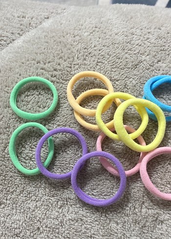 Pastel renkli rengarenk saç tokaları esnek 12 adet - Görsel 2