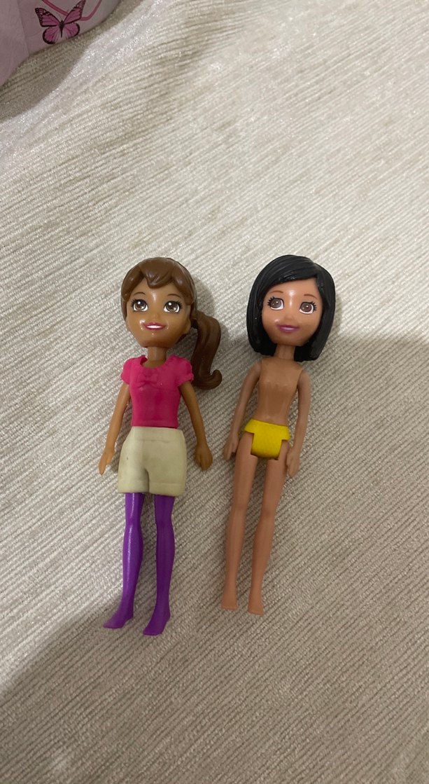 Pastel Pembe Renkli İki Bebek Figürü - Görsel 2