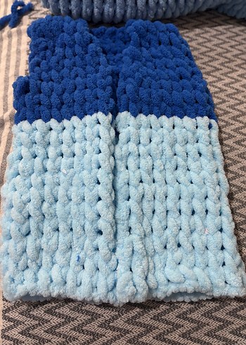 Mavi Örgü Çocuk Yeleği - Görsel 2