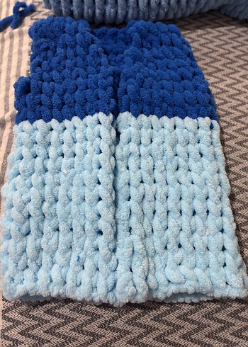 Mavi Örgü Çocuk Yeleği - Görsel 3