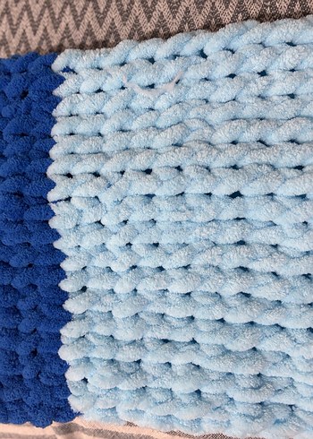 Mavi Örgü Çocuk Yeleği - Görsel 4