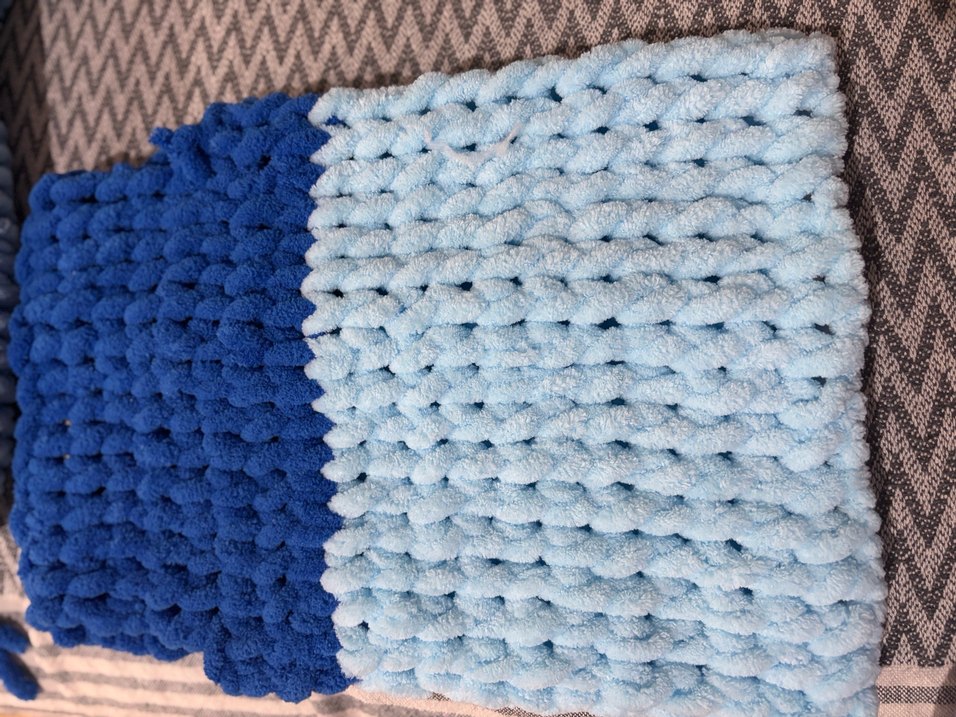 Mavi Örgü Çocuk Yeleği - Görsel 5