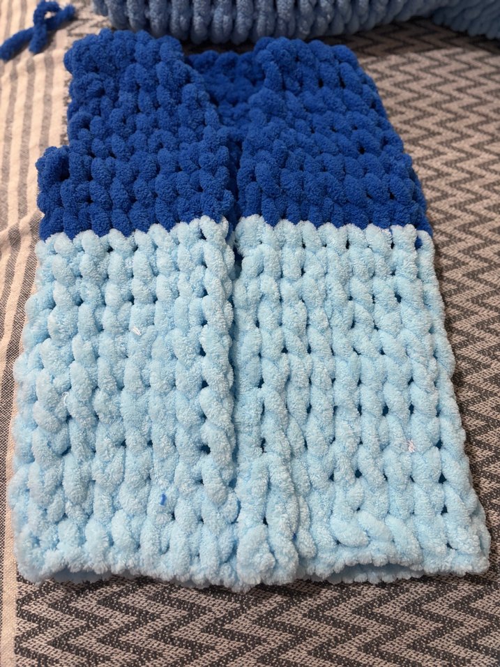 Mavi Örgü Çocuk Yeleği - Görsel 2