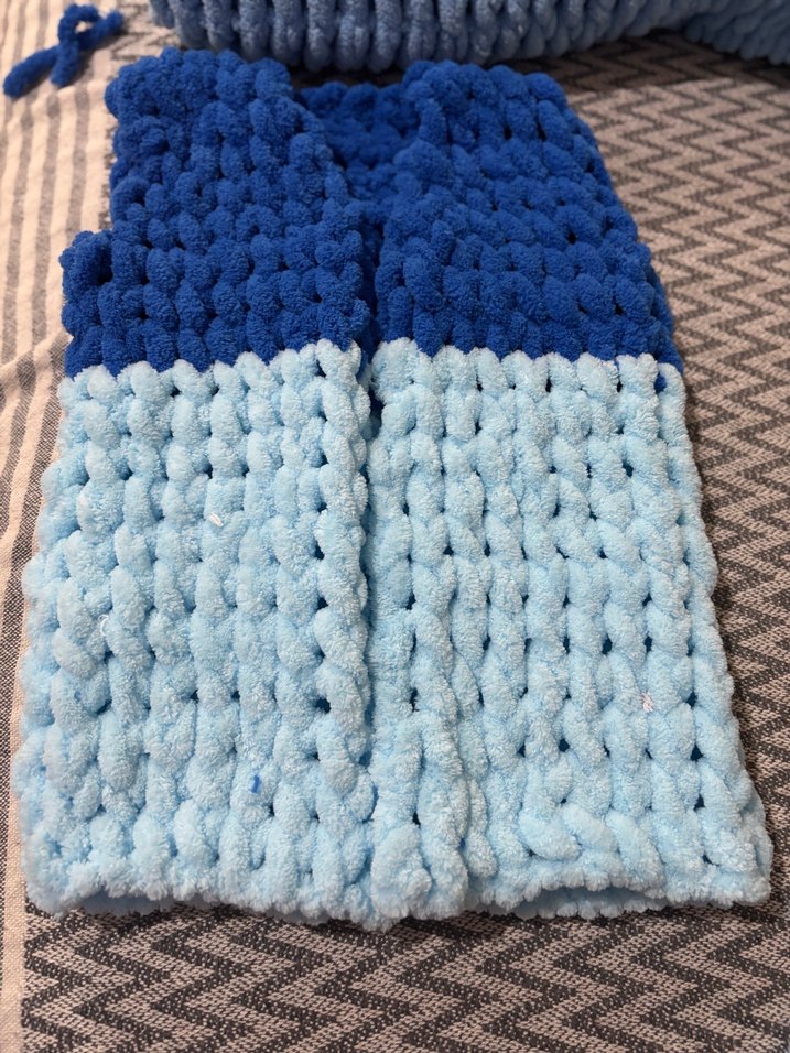 Mavi Örgü Çocuk Yeleği - Görsel 3