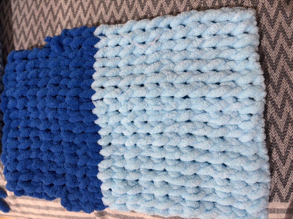 Mavi Örgü Çocuk Yeleği - Görsel 4