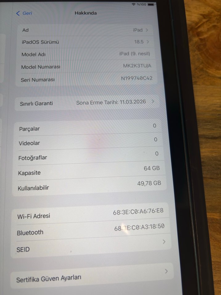 Apple 9.nesil 64GB ipad + Orijinal Apple Pencil - Görsel 2