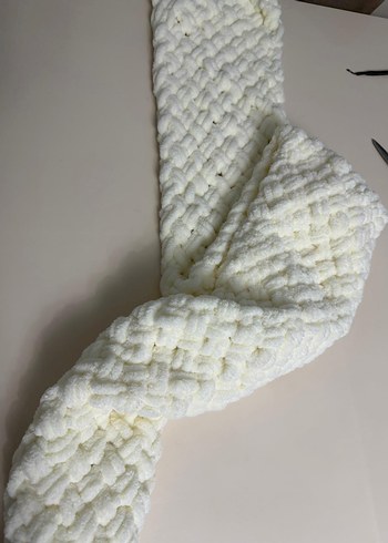 Kadın Beyaz Alize Puffy Şal - Görsel 5