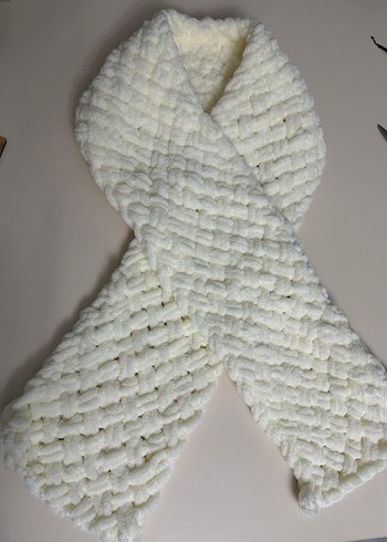 Kadın Beyaz Alize Puffy Şal - Görsel 4