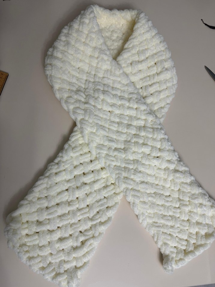Kadın Beyaz Alize Puffy Şal - Görsel 4