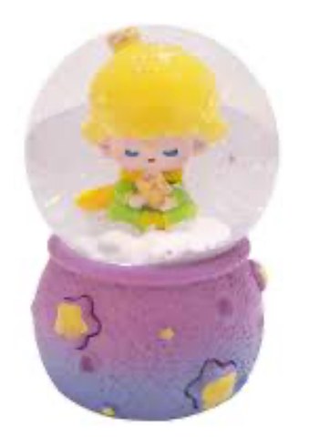 Renkli Mor Kar Küresi Figür - Görsel 2