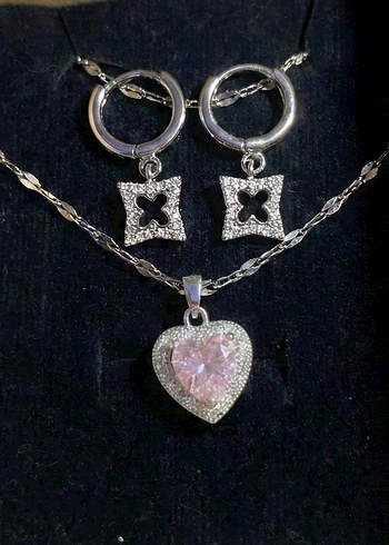 Çelik küpe&kolye seti - Görsel 17