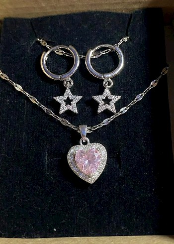 Çelik küpe&kolye seti - Görsel 18