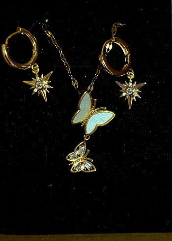 Sevgililer günü çelik küpe&kolye seti - Görsel 18