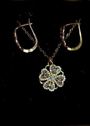 Sevgililer günü çelik küpe&kolye seti - Görsel 9