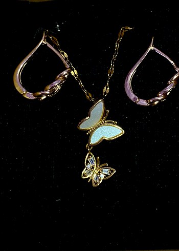 Sevgililer günü çelik küpe&kolye seti - Görsel 13