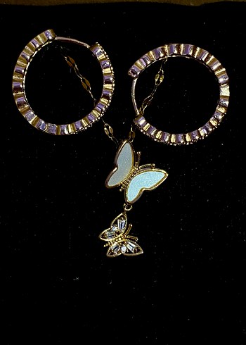 Sevgililer günü çelik küpe&kolye seti - Görsel 17