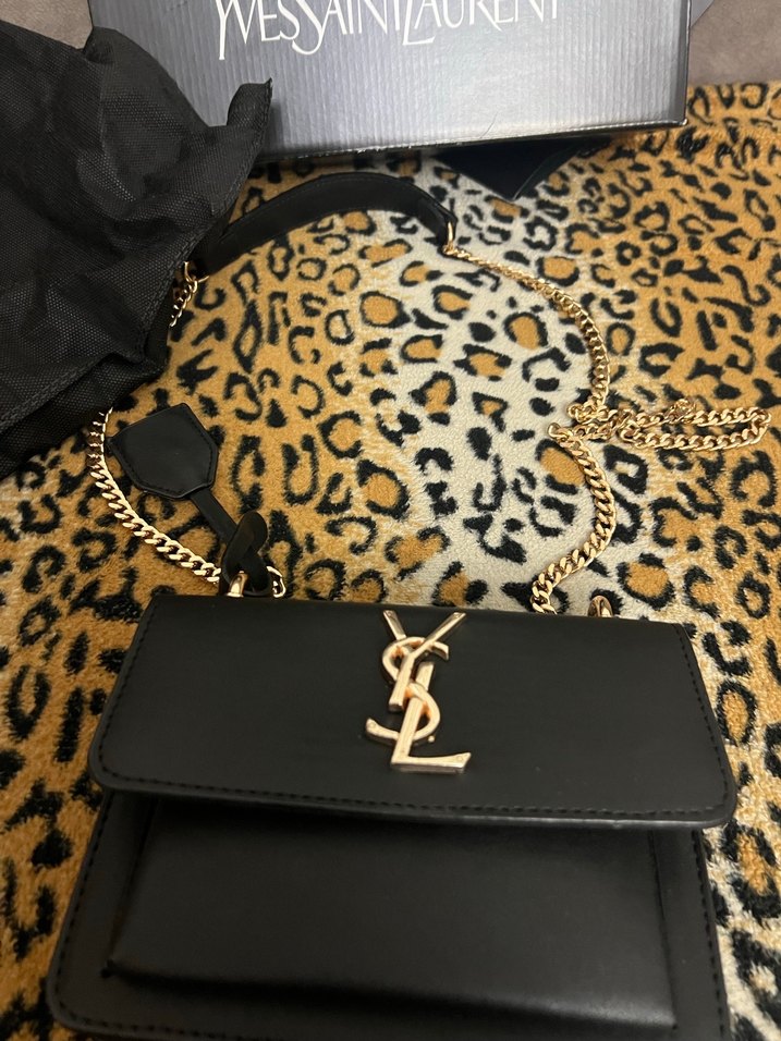 Saint Laurent Siyah Deri Kadın Omuz Çantası - Görsel 3