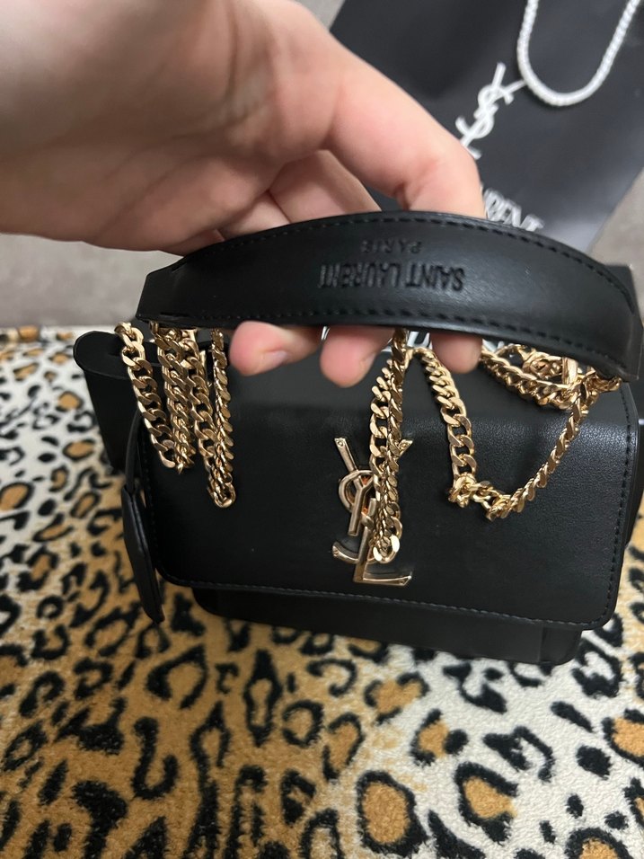 Saint Laurent Siyah Deri Kadın Omuz Çantası - Görsel 2