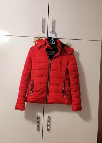 LTB Kirmizi Kapusonlu Sisme Mont