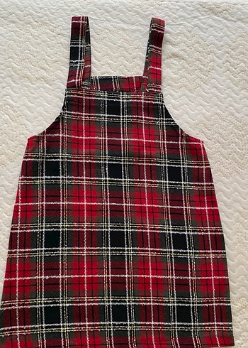 Kırmızı Siyah Ekose salopet - Görsel 2