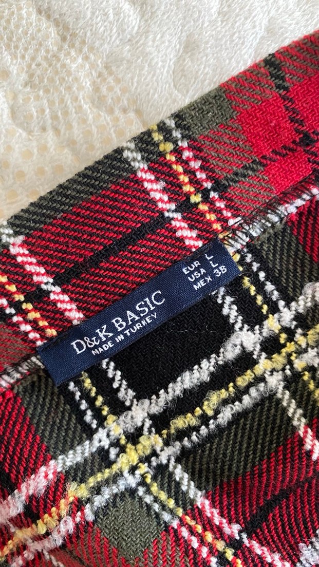 Kırmızı Siyah Ekose salopet - Görsel 3