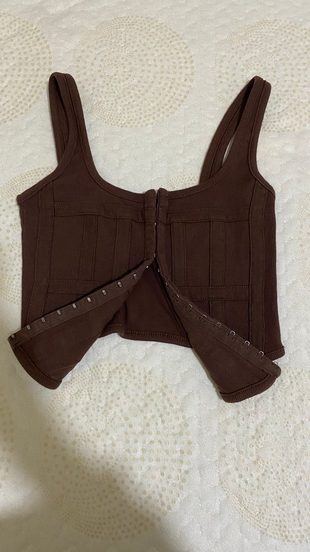 Kahverengi  Detaylı Büstiyer - Görsel 2
