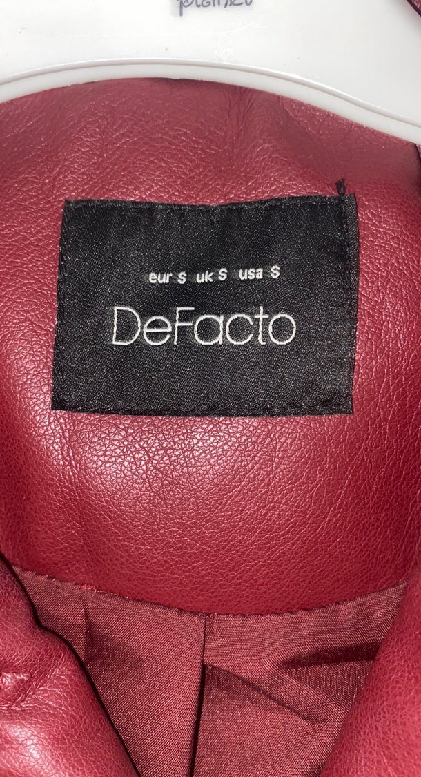 Kadın Bordo Deri Ceket - Görsel 4