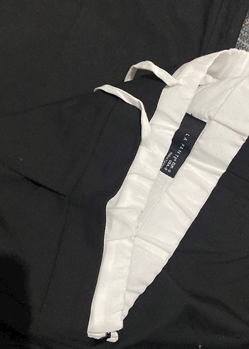 Kadın Siyah Kumaş Kemerli Rahat Pantolon - Görsel 6