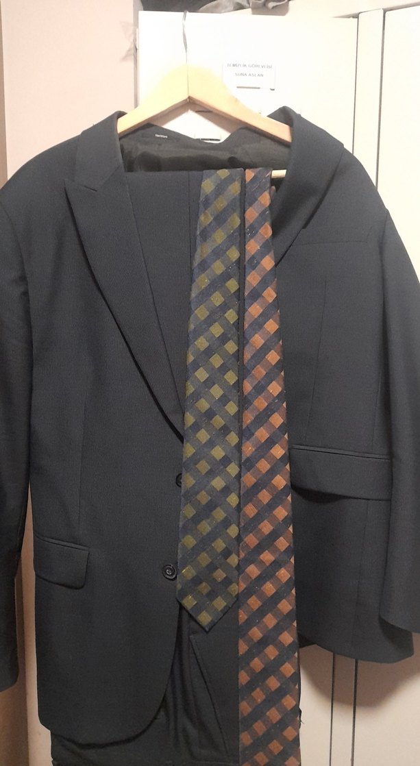 Düğmeli, Notch Yaka Erkek Takım Elbise - Görsel 2