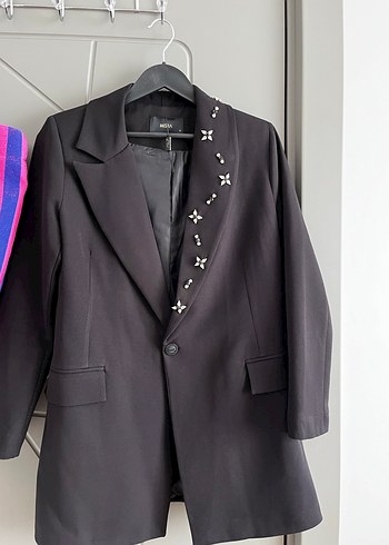 Nakışlı Siyah Kadın Blazer Ceket - Görsel 2