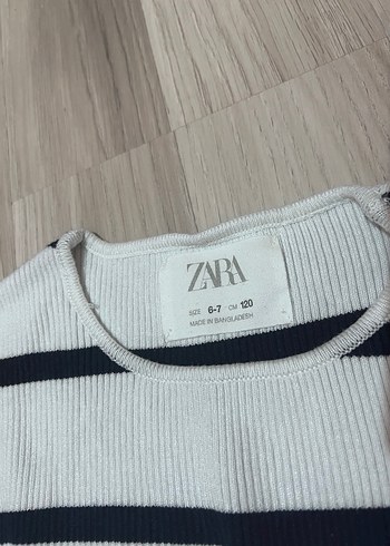 Kız Çocuk Çizgili Düğmeli Triko bluz - Görsel 2