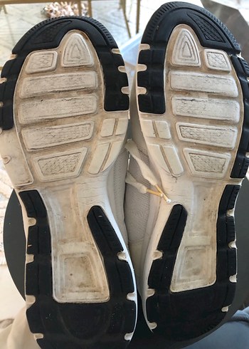 Beyaz Gri Bağcıklı Kadın Spor Ayakkabı - Görsel 4