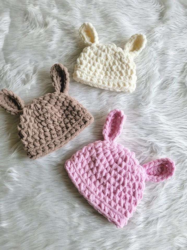 Bohem Tarzı Nakışlı Bebek Örgü Bere - Görsel 2