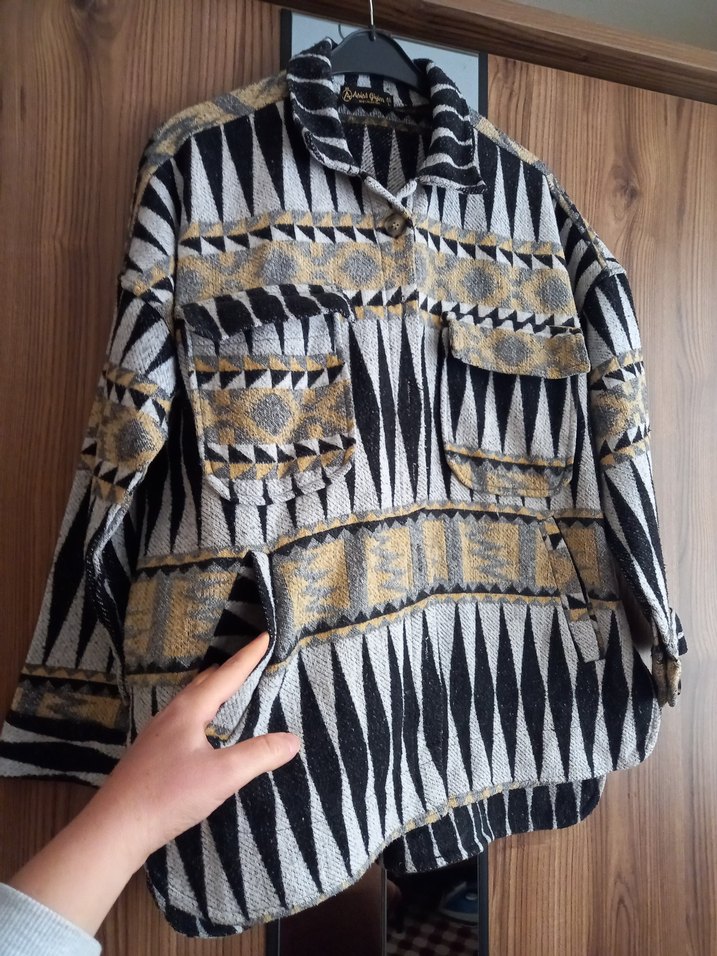 Bohem Tarz Uzun Kollu Desenli Kadın Gömlek - Görsel 2