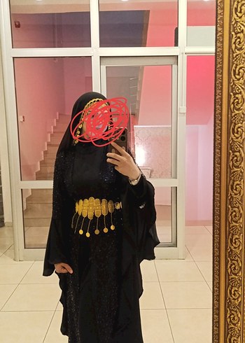 Uzun Siyah Gotik Kadın yoresel elbise - Görsel 2