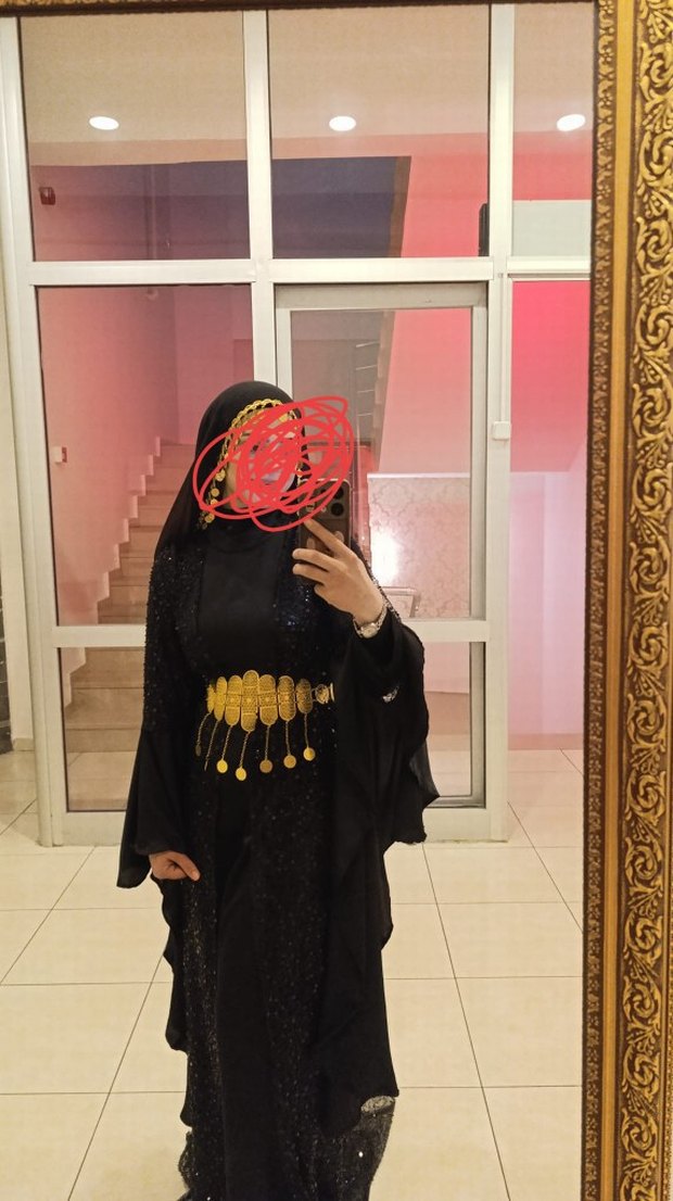 Uzun Siyah Gotik Kadın yoresel elbise - Görsel 2