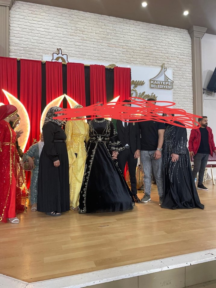 Uzun  tereyag Sarı Etnik Henna yöresel Elbise - Görsel 3