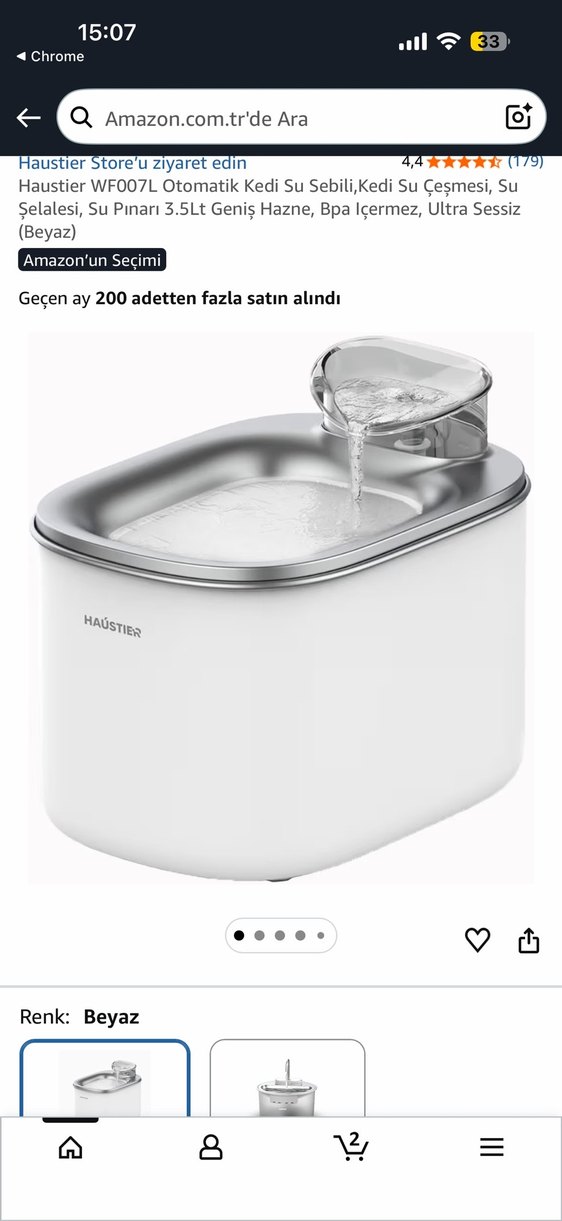 Haustier WF007L Otomatik Kedi Su
Sebili, Kedi Su Çeşmesi - Görsel 3