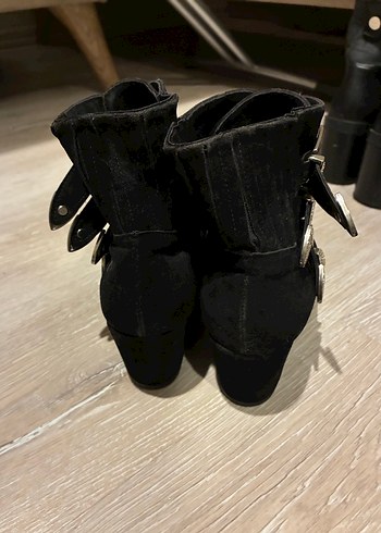 Siyah kovboy Desenli Süet  Kadın Bot - Görsel 5