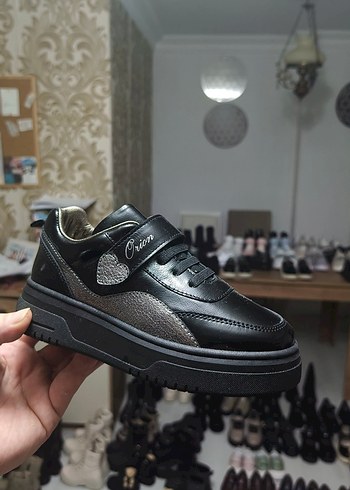 Siyah Gri Yılan Desenli Kadın Spor Ayakkabı - Görsel 6