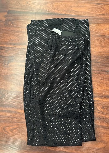 Siyah Nakışlı Midi Pantolon - Görsel 2