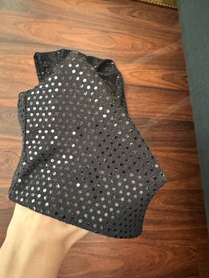 Siyah Nakışlı Midi Pantolon - Görsel 3