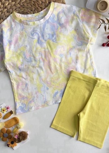 Kız Çocuk Batik Taytlı Takım - Görsel 3