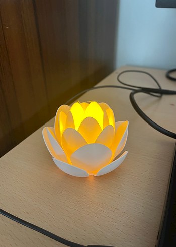 Sarı ışık Lotus Led Mum - Görsel 5