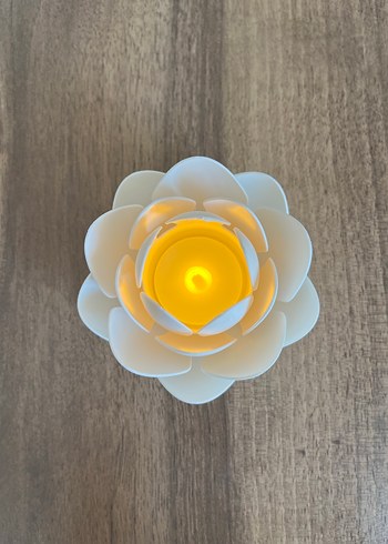Sarı ışık Lotus Led Mum - Görsel 6