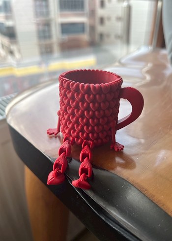 Kırmızı Kalp Detaylı Dekorasyon - Görsel 2