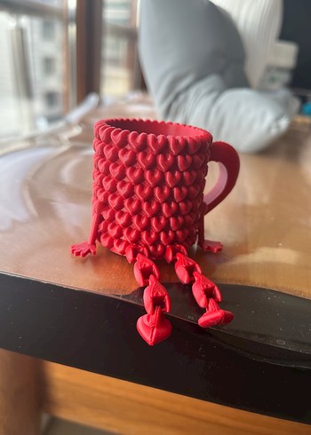 Kırmızı Kalp Detaylı Dekorasyon - Görsel 3