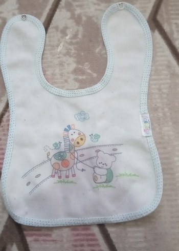 Beyaz Desenli Bebek Önlüğü - Görsel 2