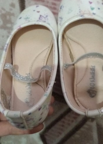 Kız Çocuk Beyaz Bağcıklı Babet Ayakkabı - Görsel 5