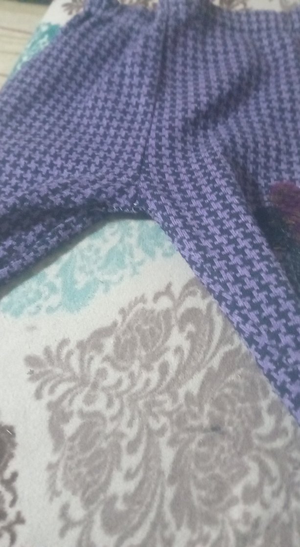 Kadın Mor Örgü Rahat Pantolon - Görsel 3